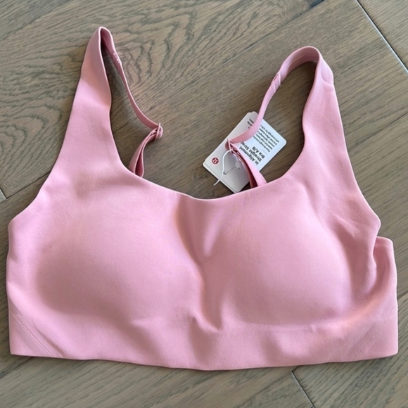 lululemon athletica Other - Lululemon NWT In Alignment Straight Strap Bra A/B Cup Support Pink Puff Sz 4